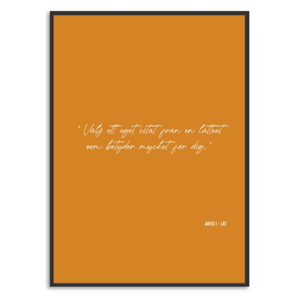 Musikposter #4 - Orange