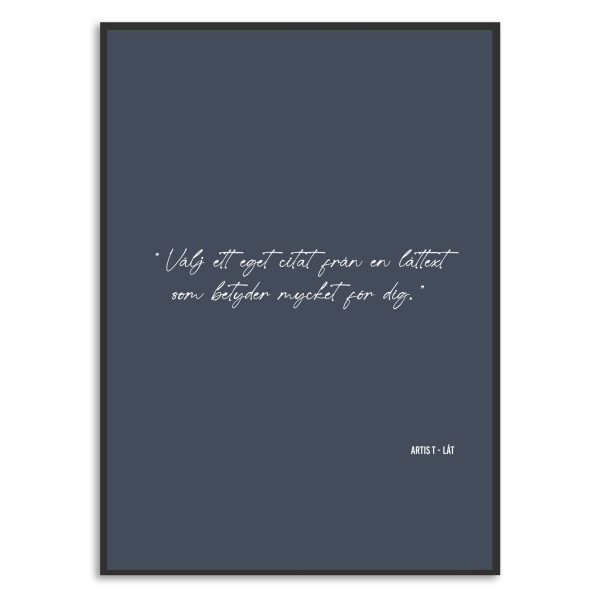 Musikposter #4 - Blue